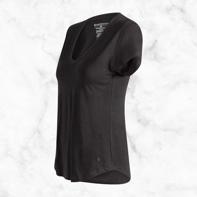 Ladies Short Sleeve Jersey V-Neck